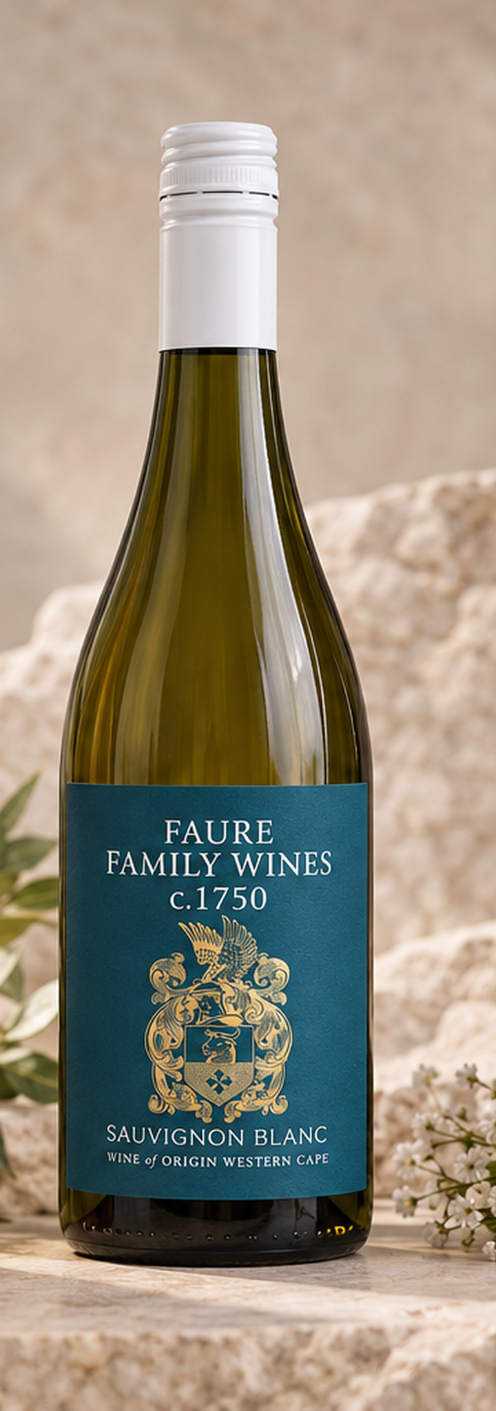 Faure Family Wines Sauvignon Blanc bottle with teal label